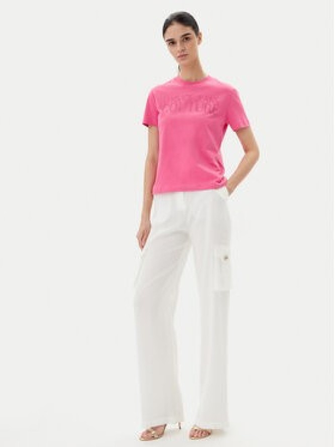 Versace Jeans Couture Spodnie materiałowe 78HAA109 Biały Wide Leg