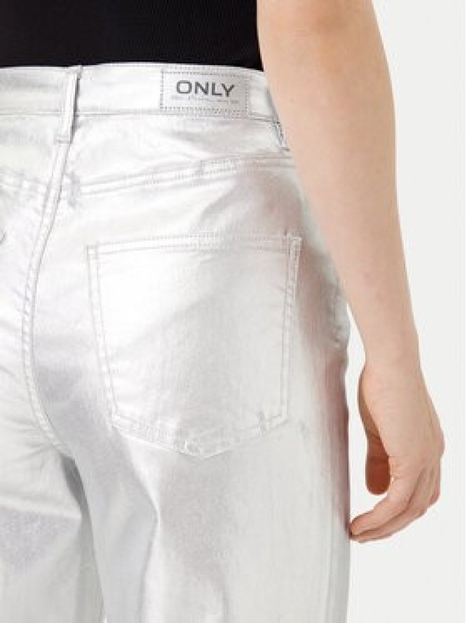 ONLY Jeansy Juicy 15331673 Srebrny Wide Leg