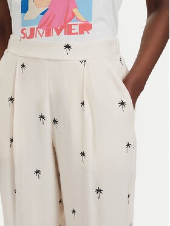 Vero Moda Spodnie materiałowe Kai 10345546 Kremowy Regular Fit