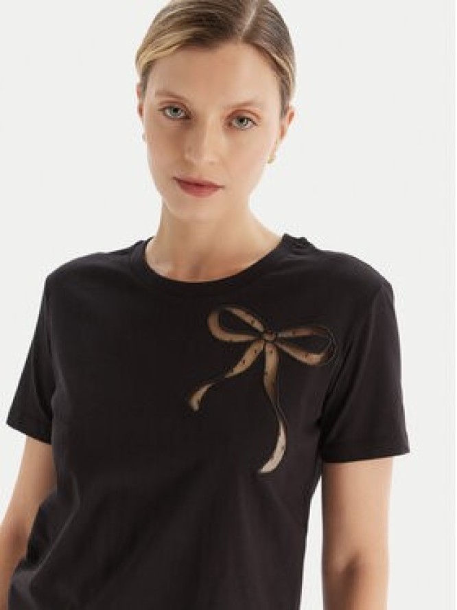 TWINSET T-Shirt 252TT2312 Czarny Regular Fit