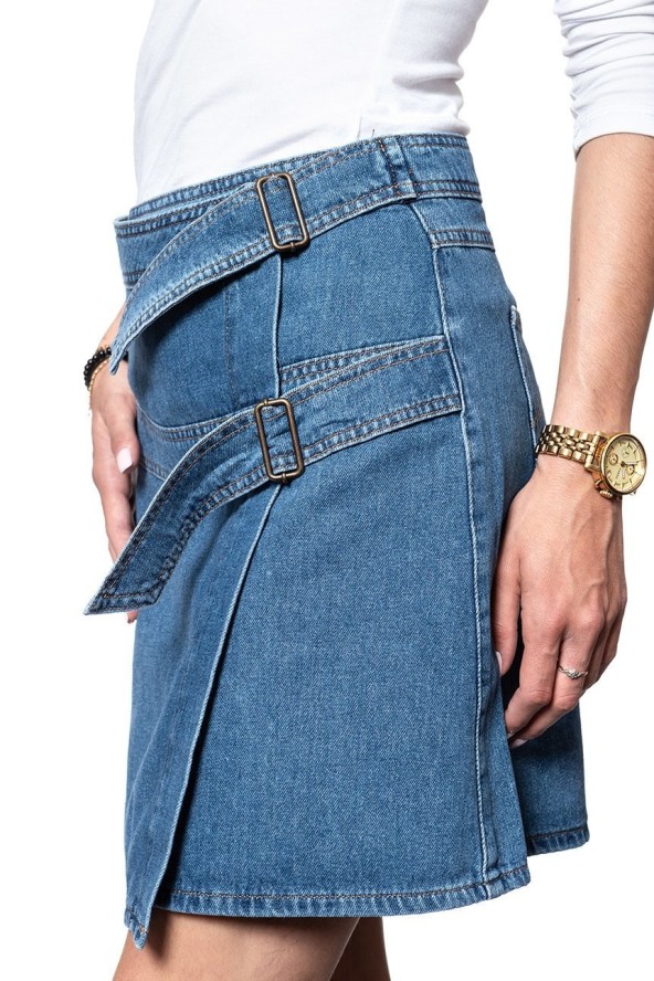 SPÓDNICA JEANSOWA MUSTANG Wrap Skirt 1007016 5000 680