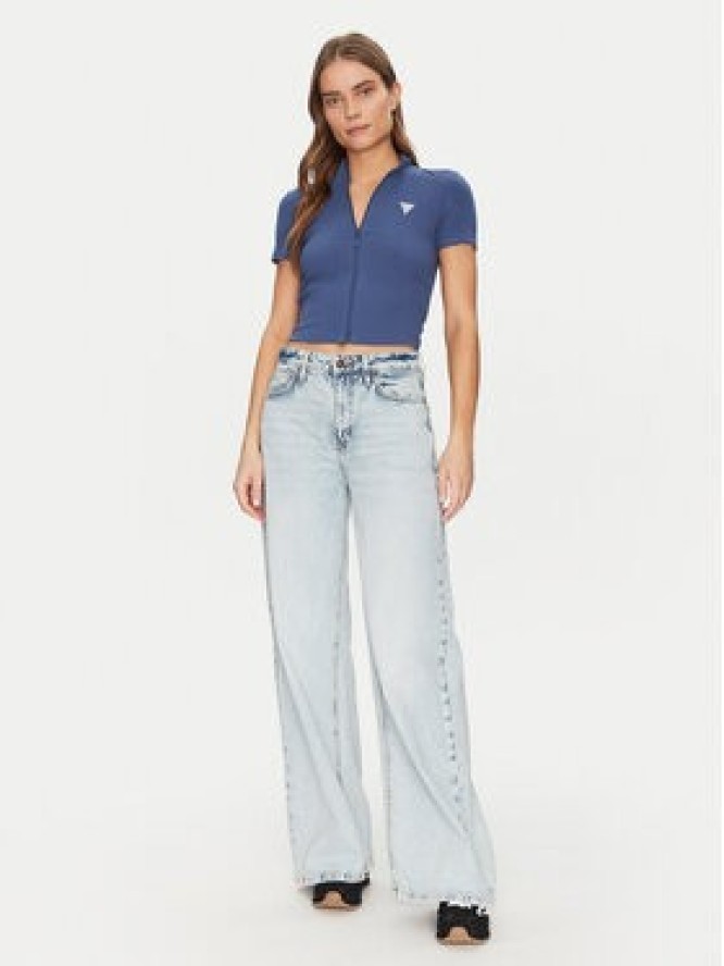 Guess Bluzka V5GP25 KCRS2 Niebieski Slim Fit