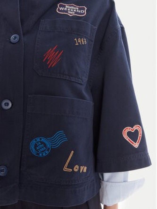 Weekend Max Mara Marynarka Assuan 2525046021 Granatowy Regular Fit