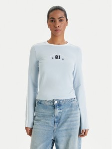 Guess Jeans Bluzka W6RI17 J1314 Błękitny Regular Fit