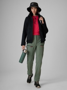 4F Spodnie trekkingowe softshell membrana 8000 damskie - khaki L