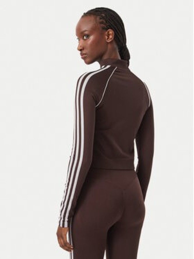 adidas Bluza Essentials 3 Stripes Seamless Tracktop KX8418 Brązowy Slim Fit