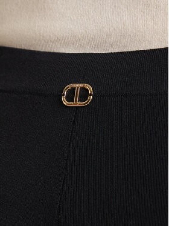 TWINSET Spodnie materiałowe 252TP3206 Czarny Flare Fit