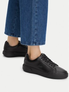Calvin Klein Sneakersy Chunky Cupsole Laceup Lth Wn YW0YW01947 Czarny