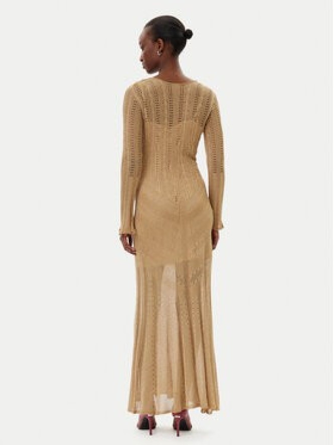 TWINSET Sukienka dzianinowa 251TT3180 Beżowy Slim Fit