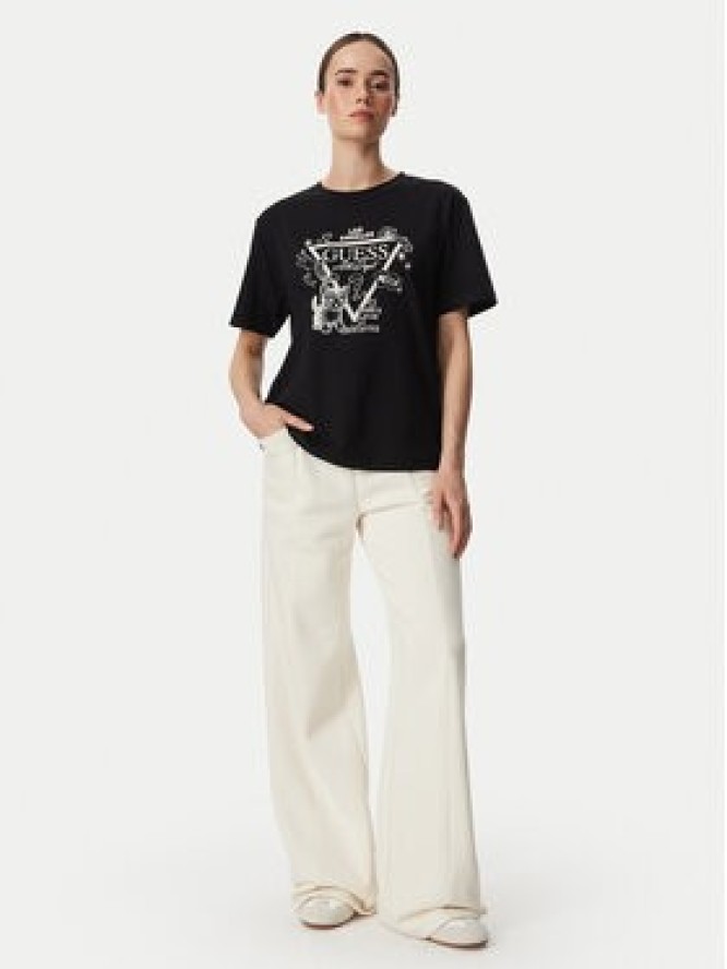 Guess T-Shirt V6YI13 K4301 Czarny Regular Fit