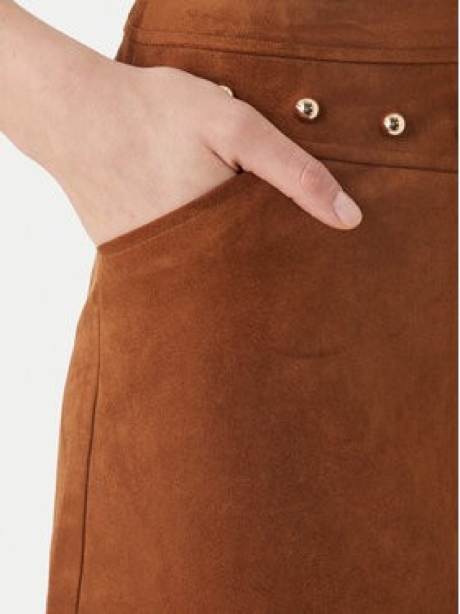 Morgan Spódnica z imitacji skóry 261-JCLAM Brązowy Regular Fit