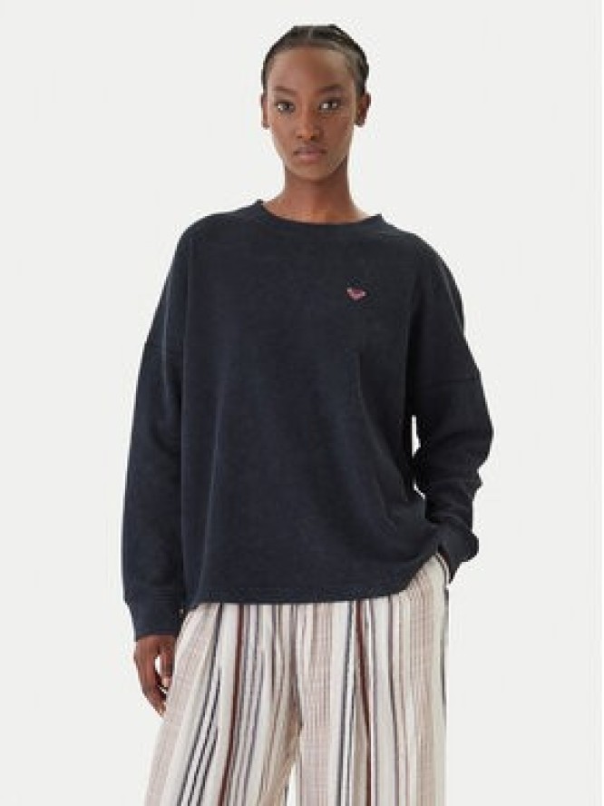 Roxy Bluzka Eastside Midweight ERJKT04381 Czarny Boxy Fit