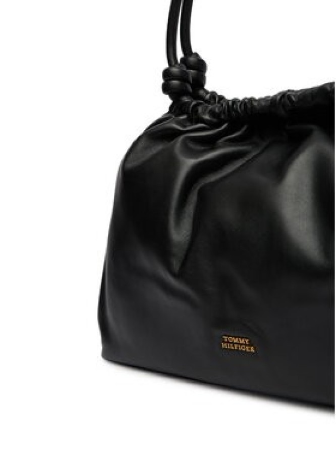 Tommy Hilfiger Torebka Th Soft Leather Hobo AW0AW18376 Czarny