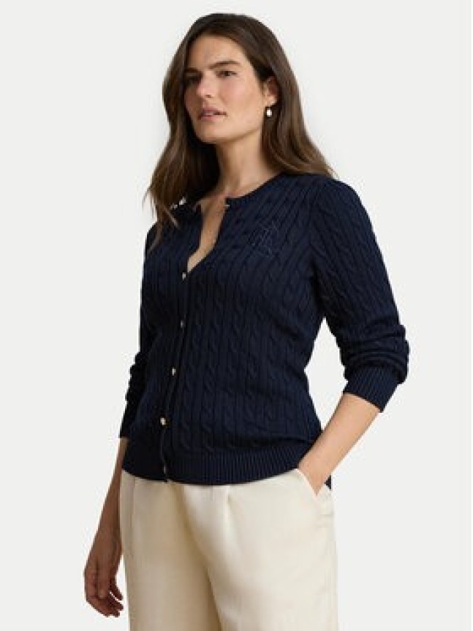 LAUREN RALPH LAUREN Kardigan 200P14040002 Granatowy Regular Fit