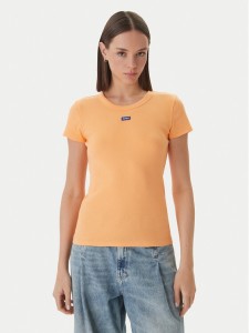 HUGO T-Shirt Easy 50523924 Pomarańczowy Slim Fit