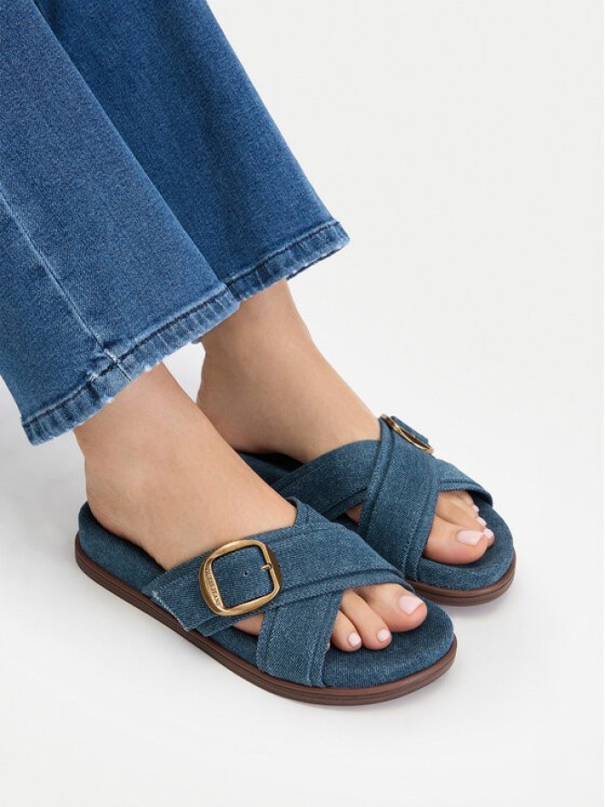 Guess Jeans Klapki CEO-HY1001-6 Niebieski