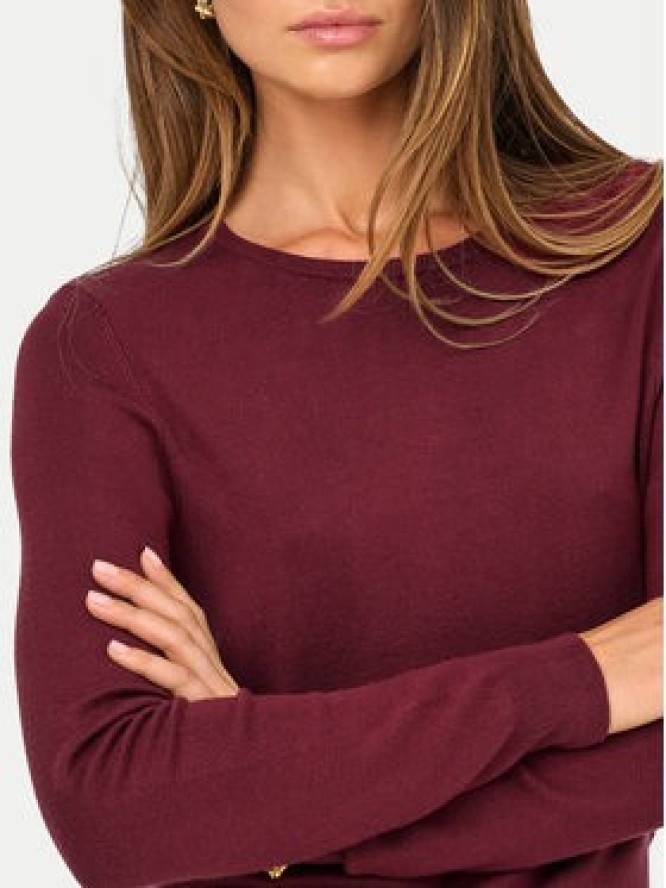 ONLY Sweter Venice 15333989 Bordowy Regular Fit