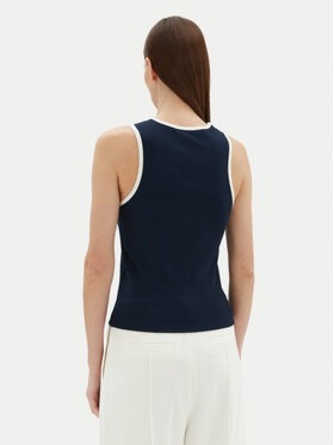 Tommy Hilfiger Top WW0WW44572 Granatowy Slim Fit