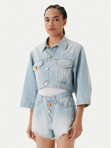 ViCOLO Kurtka jeansowa DD5097 Błękitny Regular Fit