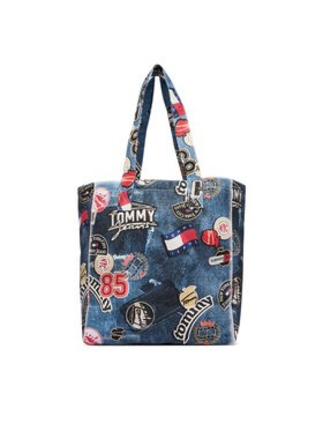 Tommy Jeans Torebka Tjw Bodega Trompe L'Oeil Tote AW0AW19304 Granatowy