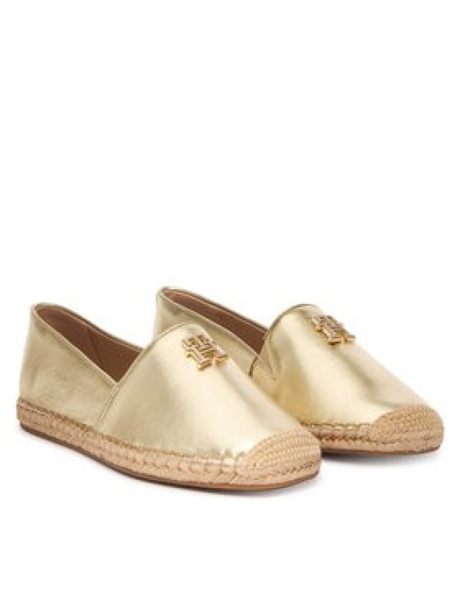 Tommy Hilfiger Espadryle Th Logo Gold Espadrille FW0FW09473 Złoty