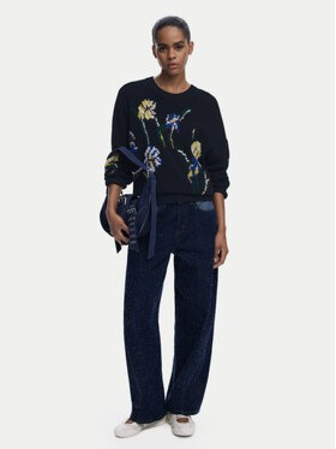 Desigual Sweter Cooper 25WWJF36 Czarny Regular Fit