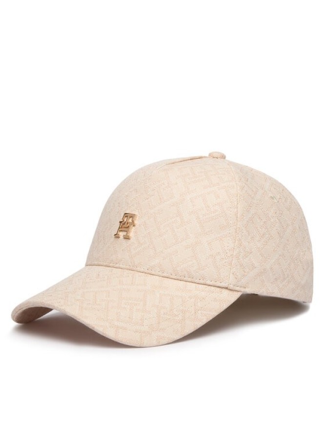 Tommy Hilfiger Czapka z daszkiem Monogram Jacq Cap AW0AW18331 Beżowy