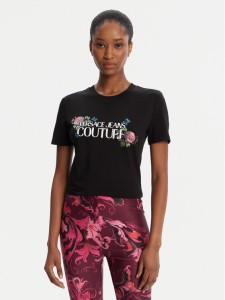 Versace Jeans Couture T-Shirt 79HAHB00 CJB01 Czarny Regular Fit