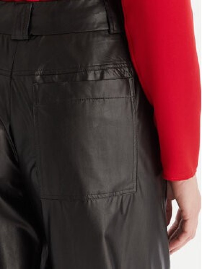 ACCESS FASHION Spodnie z imitacji skóry 54-5132-188 Czarny Regular Fit