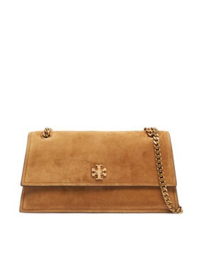 Tory Burch Torebka Kira Turnlock Suede Shoulder Bag 178857 Brązowy