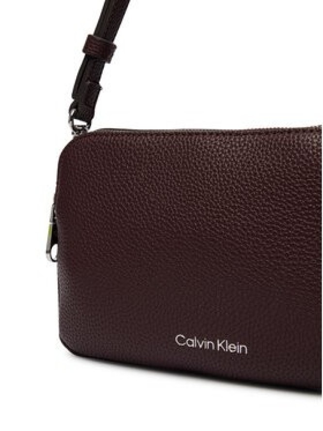 Calvin Klein Torebka Webbing 2X Strap Camera Bag LV04F3656G Brązowy