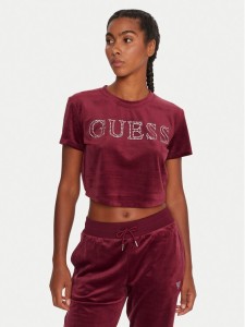 Guess T-Shirt V3BI01 K0232 Bordowy Regular Fit