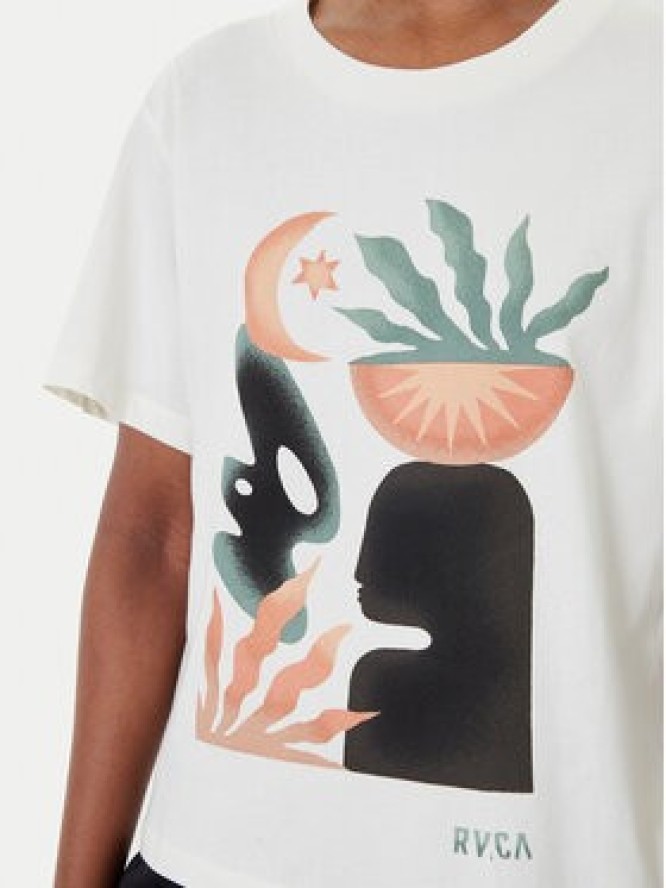 RVCA T-Shirt Collage EVJZT00163 Biały Easy Fit