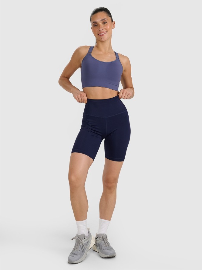 4F Legginsy kolarki treningowe damskie - granatowe XL