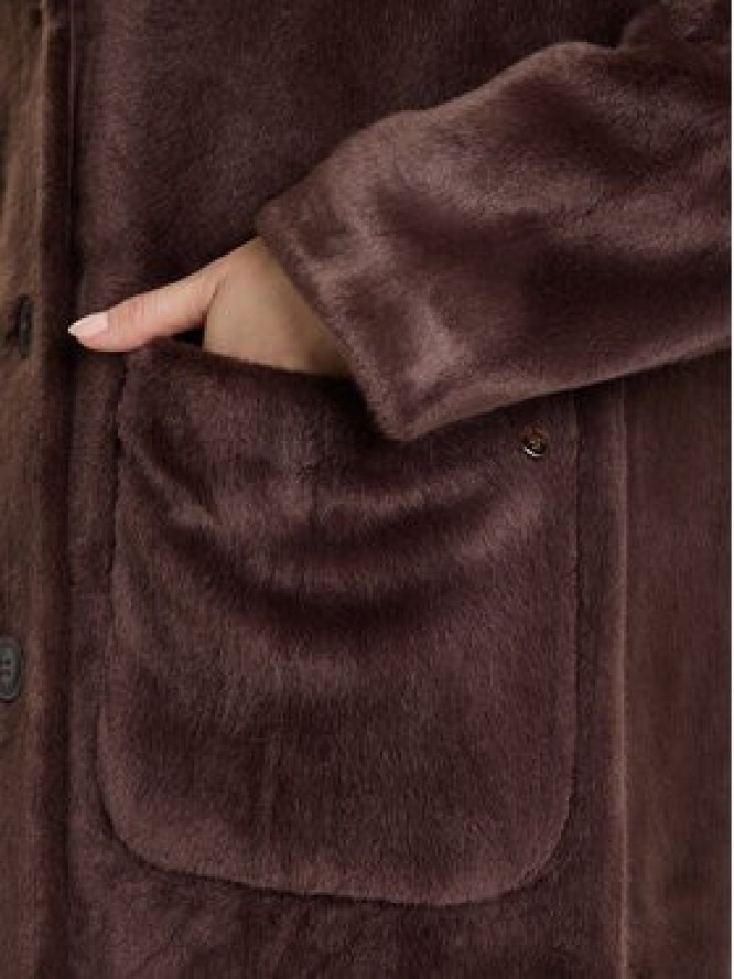 Rinascimento Płaszcz przejściowy CFC0122205003 Brązowy Regular Fit