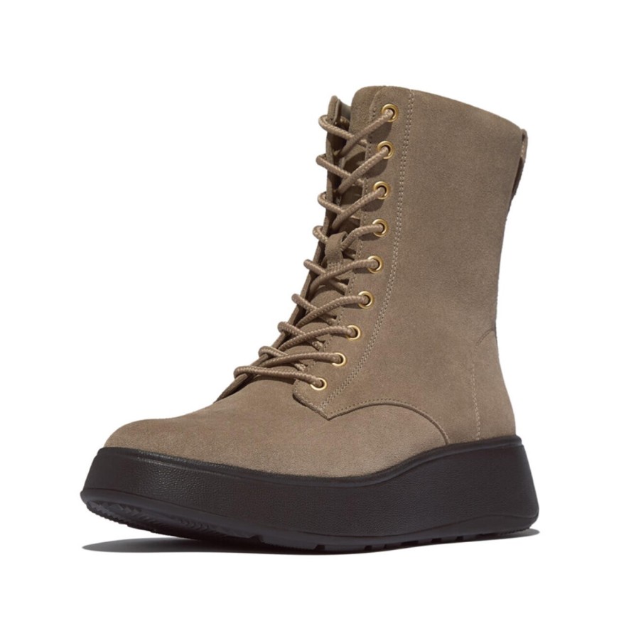 Bottines Fitflop F-Mode Suede Lace-Up Flatform