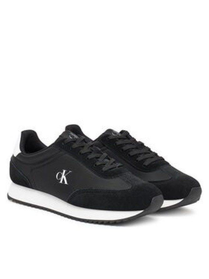 Calvin Klein Jeans Sneakersy Runner Laceup Mg Nylon Mix YW0YW01828 Czarny