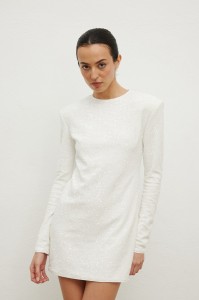 Sukienka z cekinami w kolorze CREM- CONFETTI -XL