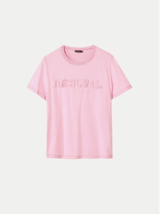 Desigual T-Shirt Brandy 24WWTK24 Różowy Regular Fit