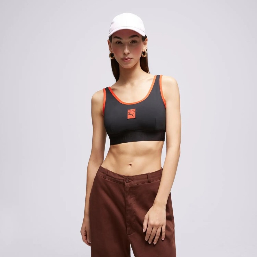 TOP DAMSKI PUMA-BRA TOP PUMA X VOGUE logo CZARNY