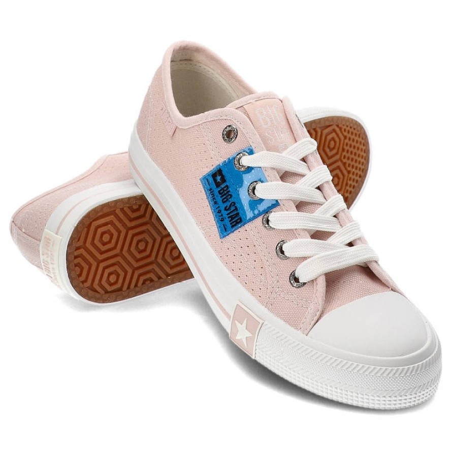 Różowe Trampki Big Star Damskie Stylowe Półbuty