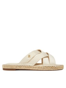 Tommy Hilfiger Espadryle Satin Espadrille Mule FW0FW08502 Beżowy