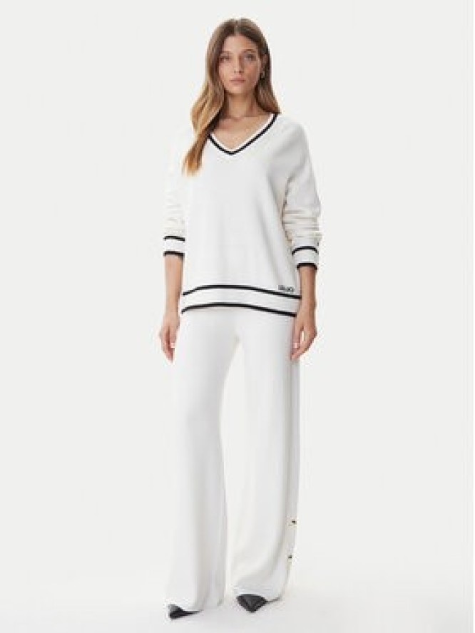 Liu Jo Sport Spodnie dzianinowe TF5252 MS59L Écru Regular Fit