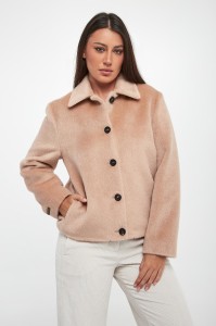 Płaszcz damski krótki z alpaki PESERICO