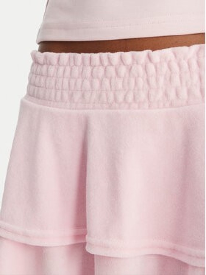 Juicy Couture Spódnica mini Smocked Terry JCGGS126006 Różowy Regular Fit