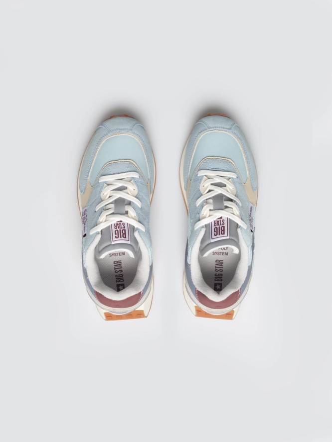 sneakersy damskie ze skóry naturalnej zamszowej niebieskie rr274997 400