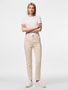 Pieces Dżinsy - Tapered fit - w kolorze beżowym rozmiar: W25/L30