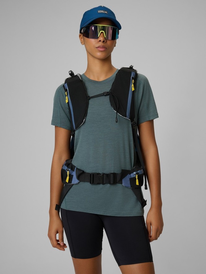 4F Koszulka trekkingowa z wełną merino damska - khaki XL