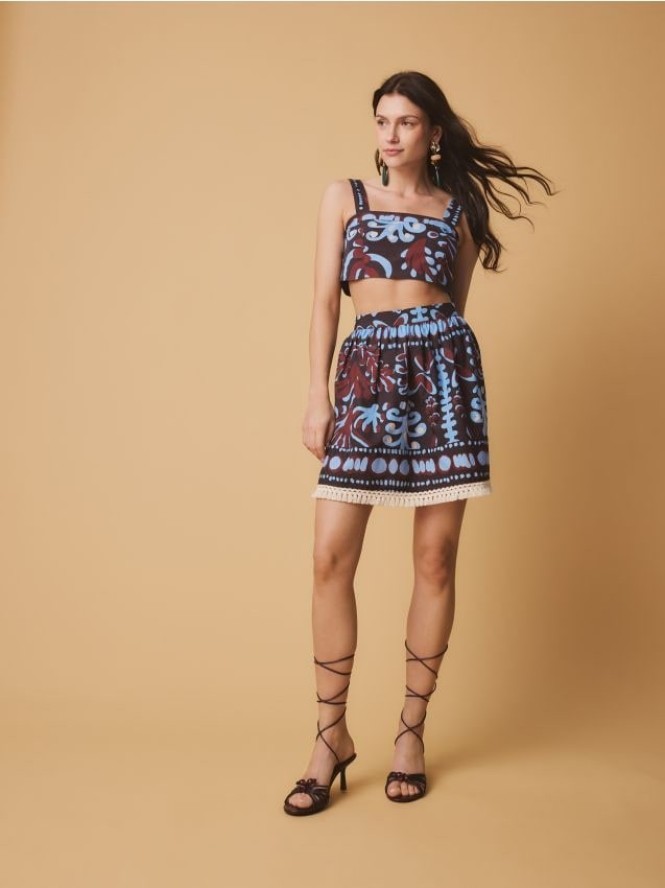 Spódnica mini - wielobarwny