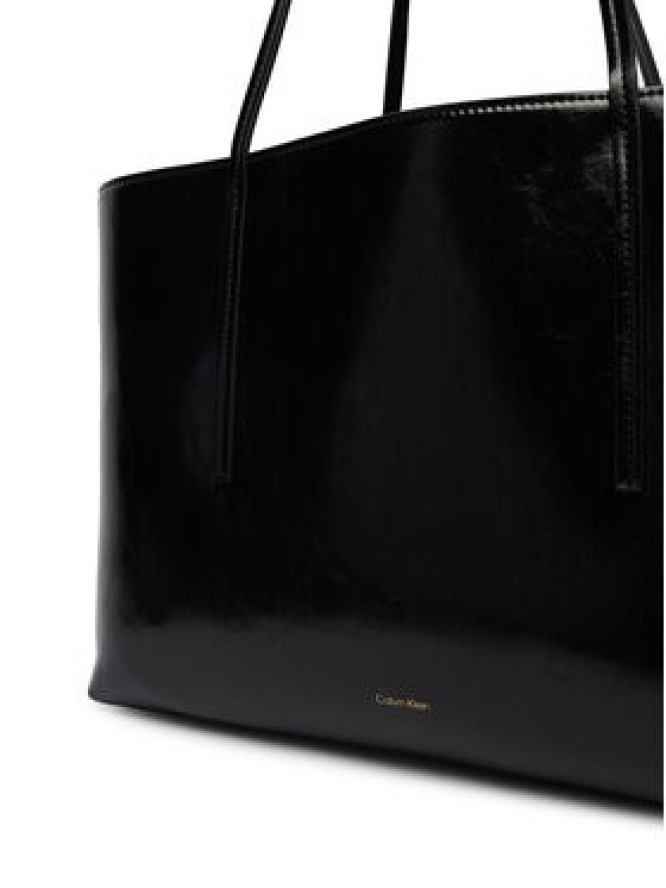 Calvin Klein Torebka Foil Logo Glossy LV04F3537G Czarny